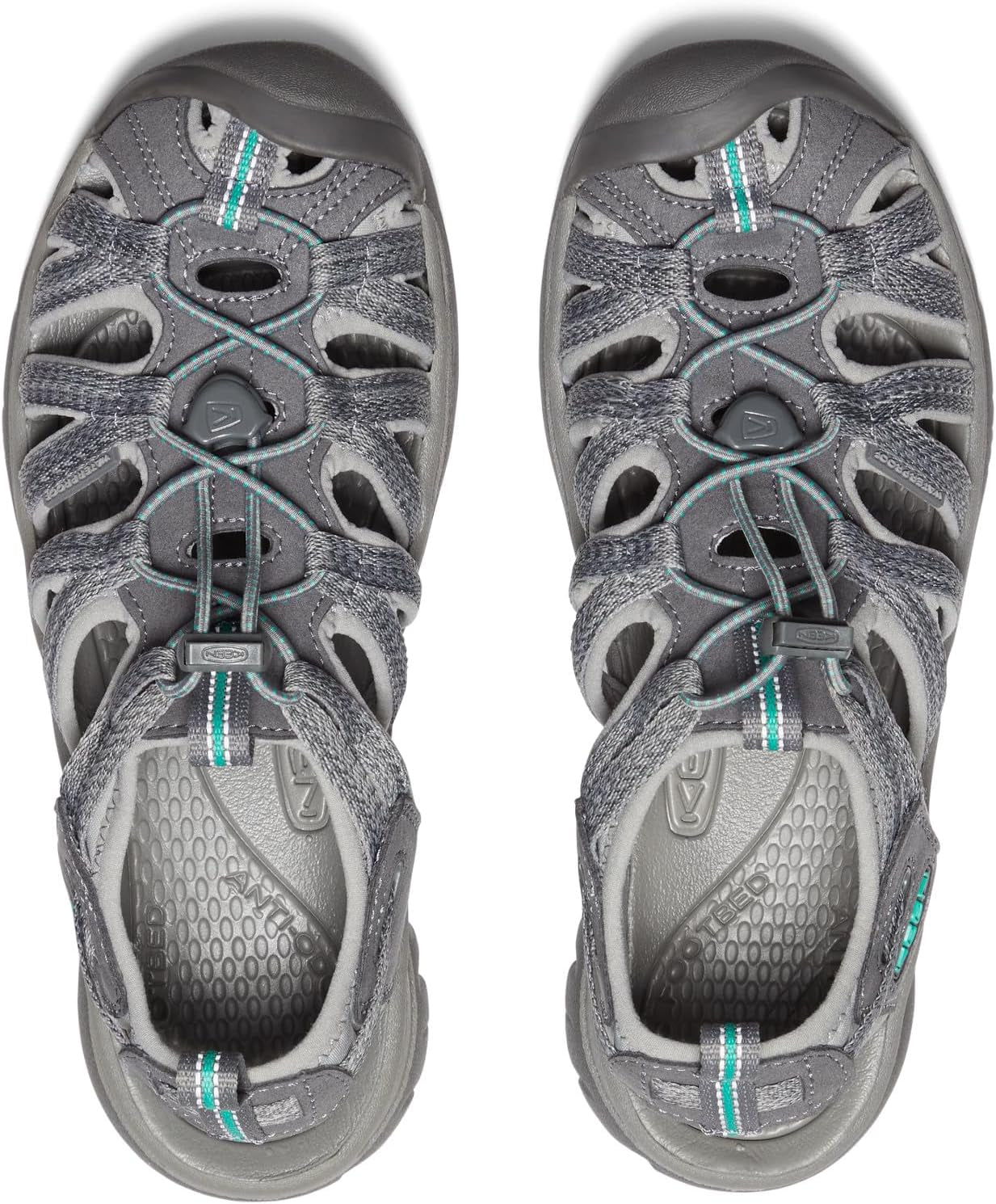 Women'S Whisper Closed Toe Sport Sandals, Medium Grey/Peacock Green, 8 US