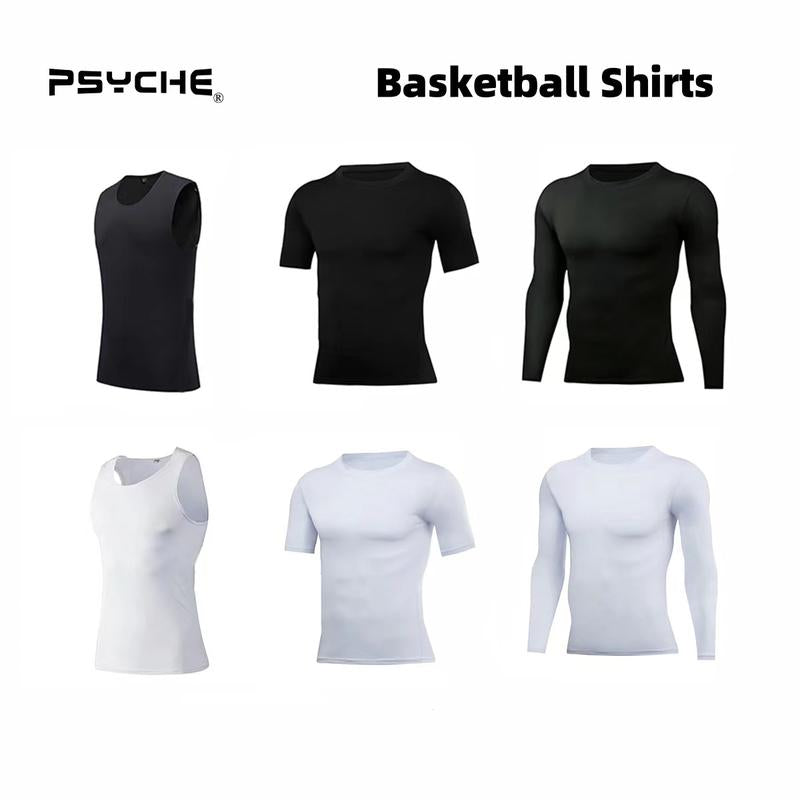PSYCHE Compression Long Sleeve Shirts for Spring, Quick Drying Breathable Fit Sports T-Shirt, Men'S Sportswear Clothing for Gym Running Football, Mens Sports Clothes Outdoorfun