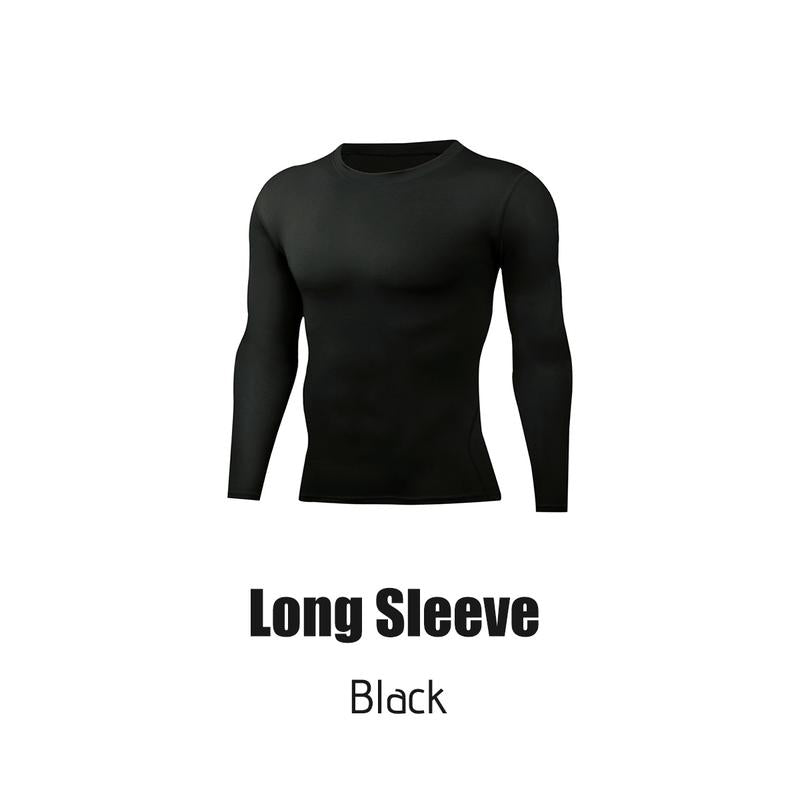 PSYCHE 1/2/3 Pack Men'S Long Sleeve Shirts Solid Color Quick Drying Breathable Men'S Sportswear Clothing for Gym Running Football Mens Sports Clothes Activewear High Elastic Fit