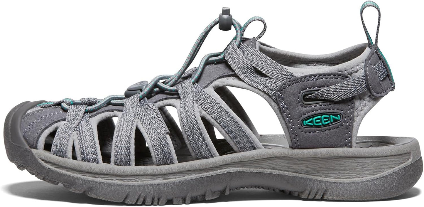 Women'S Whisper Closed Toe Sport Sandals, Medium Grey/Peacock Green, 8 US