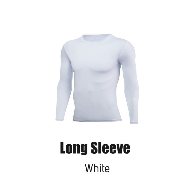 PSYCHE 1/2/3 Pack Men'S Long Sleeve Shirts Solid Color Quick Drying Breathable Men'S Sportswear Clothing for Gym Running Football Mens Sports Clothes Activewear High Elastic Fit