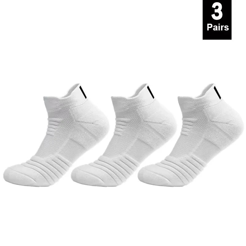 Men's Anti-Slip Cotton Football Socks - Short & Long Tube, Breathable and Odor-Resistant for Soccer and Basketball, Sizes 39-45