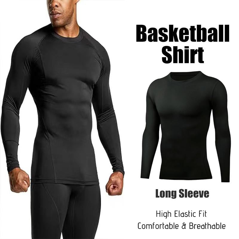 PSYCHE 1/2/3 Pack Men'S Long Sleeve Shirts Solid Color Quick Drying Breathable Men'S Sportswear Clothing for Gym Running Football Mens Sports Clothes Activewear High Elastic Fit
