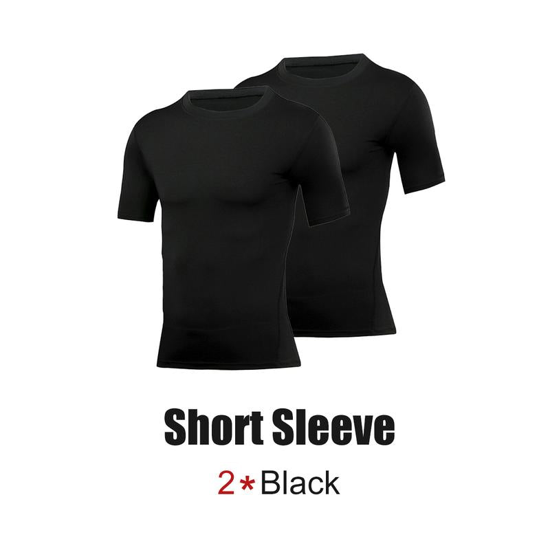 PSYCHE Compression Long Sleeve Shirts for Spring, Quick Drying Breathable Fit Sports T-Shirt, Men'S Sportswear Clothing for Gym Running Football, Mens Sports Clothes Outdoorfun