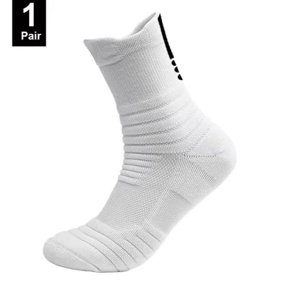Men's Anti-Slip Cotton Football Socks - Short & Long Tube, Breathable and Odor-Resistant for Soccer and Basketball, Sizes 39-45