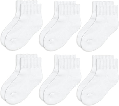 Big Boys' Seamless-Toe Quarter Athletic Socks (Pack of 6)