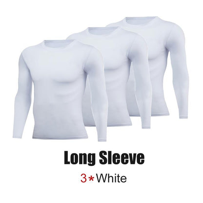PSYCHE Compression Long Sleeve Shirts for Spring, Quick Drying Breathable Fit Sports T-Shirt, Men'S Sportswear Clothing for Gym Running Football, Mens Sports Clothes Outdoorfun