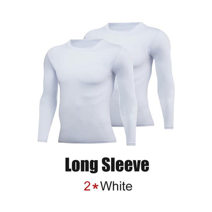 PSYCHE Compression Long Sleeve Shirts for Spring, Quick Drying Breathable Fit Sports T-Shirt, Men'S Sportswear Clothing for Gym Running Football, Mens Sports Clothes Outdoorfun