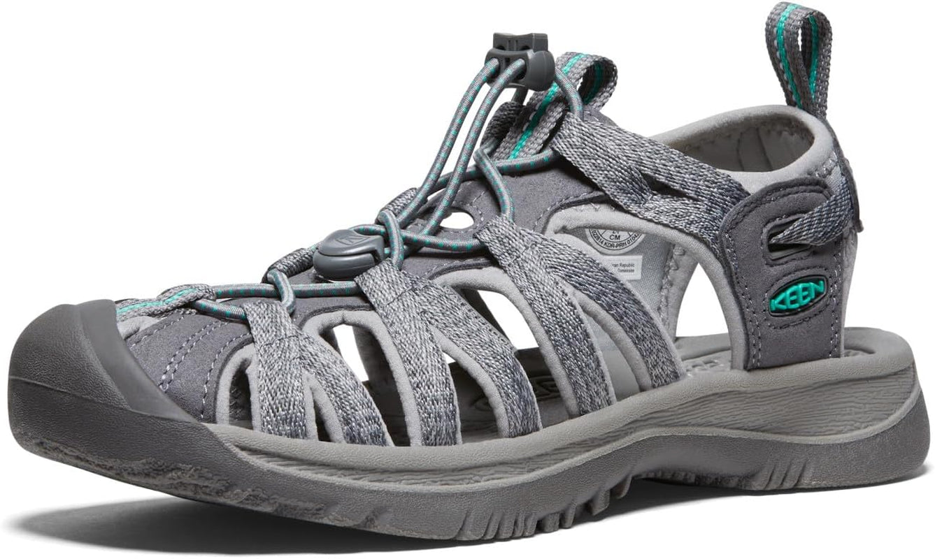 Women'S Whisper Closed Toe Sport Sandals, Medium Grey/Peacock Green, 8 US